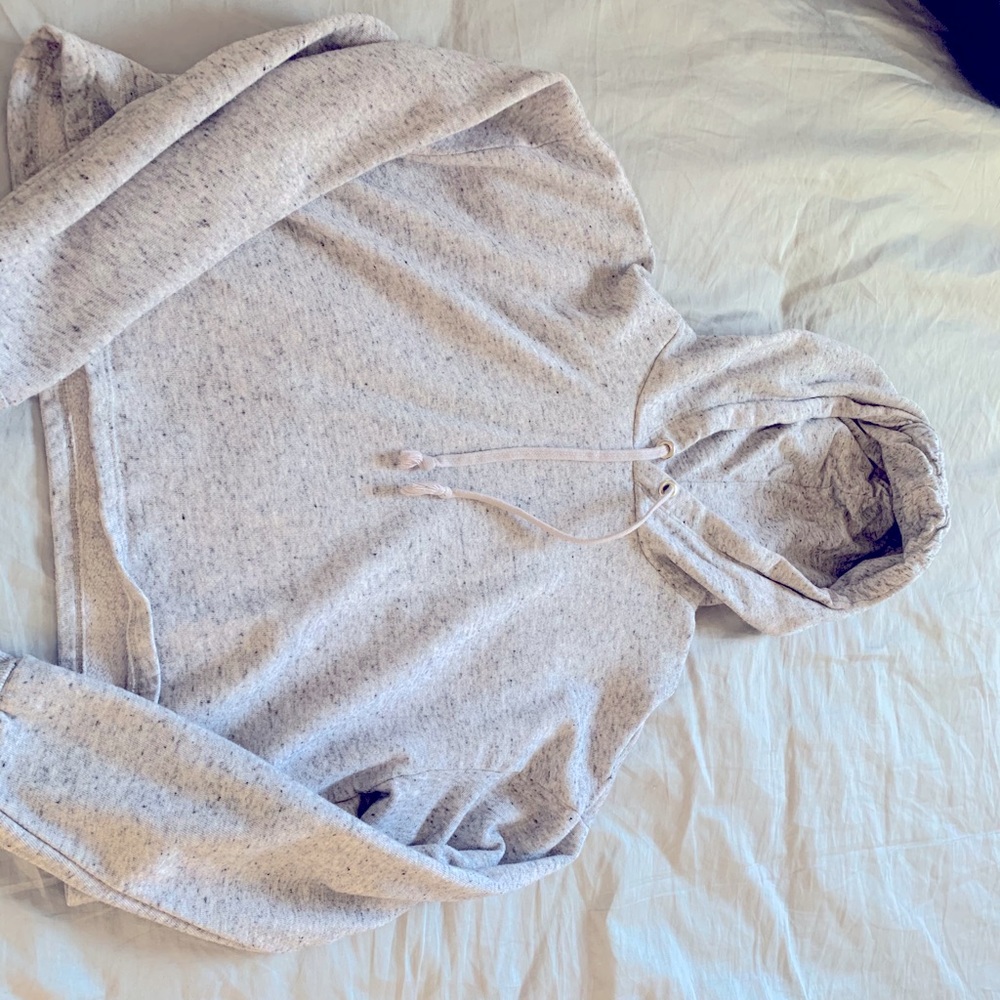 Light Grey Cropped Hoodie- Nearly New